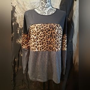 Belinda • womens animal print top • medium
